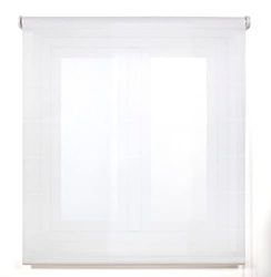 Blindecor Belmont rolgordijn, lichtdoorlatend, glanzend, wit, 80 x 270 cm (breedte x hoogte), stofmaat 77 x 265 cm