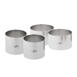 Kuchenprofi Emporte-pièce pour rösti Acier inoxydable Argent Lot de 4 2 de 6 x 6 x 5 cm et 2 de 8 x 8 x 5 cm