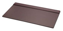 Dacasso Leather Desk Pad with Top Rail Sottomano da scrivania in Pelle, Marrone Cioccolato, 50,8 x 86,4 cm