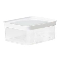 Emsa N11422 Optima - Caja de almacenamiento en seco (2 L, rectangular, 100% segura, higiénica, segura y eficiente en el espacio, sellado de frescura, sin BPA, diseño transparente, 2 L)