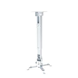 conecto, Plafondhouder/wandhouder voor projector, kantelbaar (+/-15), plafondafstand tot 65 cm, draagvermogen: 20,0 kg, wit, SA-CC50281-V2, plafondafstand: 65 cm