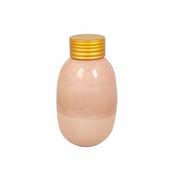 Romimex Barattolo Rosa Dorato in Ceramica 17 x 30 x 17 cm con Coperchio