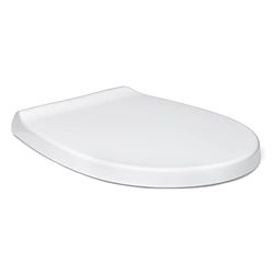 TATAY Tampa WC universal ideal, de termoplástico, forma oval, queda almofadada, removível, antibacteriano, fácil de instalar, branco, medidas 47 x 36 cm