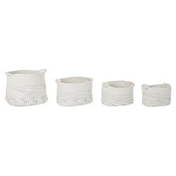 CESTA SET 4 ALGODON 36X36X33 BLANCO