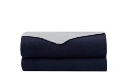 Hibboux 150x200 comfortabele deken - marine/grijs