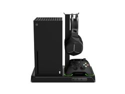 Imp Gaming DLX Twin Charging Tower With Cooling Fans & Game Storage Stand Xbox Series X