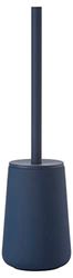 Zone Denmark Nova One - Brosse WC en Céramique avec Porte-Brosse Assorti - Revêtement Soft Touch - Poignée en Acier Inoxydable - Longueur 10,3 Cm - Hauteur 37 Cm - Bleu Roi