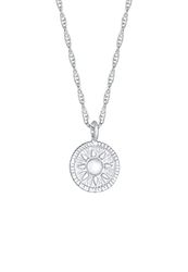 Elli Collana Donne Ciondolo Cordoncino Moneta Rotondo Sole Tendenza Vintage in Argento Sterlino 925