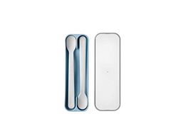 Mepal Mio - Feeding Spoon Set of 2 - Light Blue - Baby Spoon - Long Feeding Spoon - Porridge Spoon - Dishwasher Safe - Mickey Mouse - Small