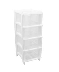 GIO'STYLE Cajonera Essential Cassie | 4 cajones | Blanco | H 76 cm | Made in Italy