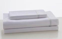 Juego de sábanas de algodón de 600 hilos color blanco Cama de 135/140 cm, 3 sztuki