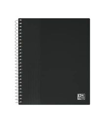 OXFORD Protezione per documenti a Spirale School Life A5 80 viste / 40 tasche in Polypro nero