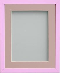 Frame Company Jellybean Range Pink Wooden 10x8 inch Picture Photo Frame with Pink Mount for Image 8x6 inch * Choice of Colours & Sizes* Fitted with Perspex