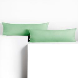 DecoKing 2 örngott 40 x 145 cm jersey 100% kammad bomull dragkedja mynta bärnsten