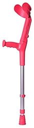 Forta Children's English Walking Stick Crutch BCR-N, Aluminium, Double Adjustable, Coral Colour, for Children