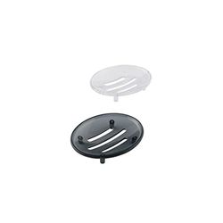 axentia Porte-Savon Transparent Anthracite 10,4 x 2 x 8,4 cm