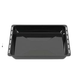 ICQN Teglia 45,5 x 37,5 x 6 cm | Leccarda smaltata extra profonda per forno e piano cottura | Adatto per Bosch, Siemens, Neff, Constructa, Flavel | Resistente ai graffi e inossidabile | 455 x 375 mm