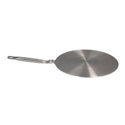 Adaptateur - pour induction, diamètre de 21,5 cm, 3 couches en acier inoxydable et aluminium, idéal pour vitrocéramique.