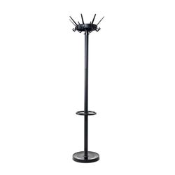 Maul kapstok caligo metaal, hoogte 175 cm, 32 kledinghaken met parapluhouder, zwart RAL 9004