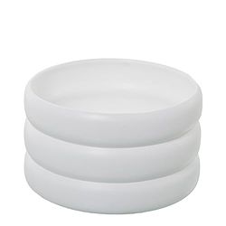 MACETERO CERÁMICA ONDULADO BLANCO MATE_°25X15CM