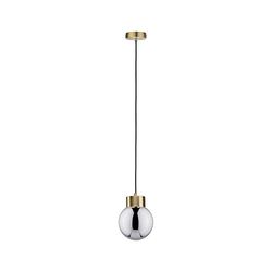 Paulmann 79743 Neordic Linja Pendant luminaire max. 1x20W Pendant lamp for E27 Lamps Ceiling lamp Smoke Glass/Brushed Brass 230V Without lamp