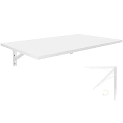 Mesa plegable de pared, 80 x 50 cm, color blanco, mesa de comedor, mesa de cocina, mesa de bar, mesa de pared, mesa de bar, mesa de pared, plegable, para montaje en pared, oficina, cocina, comedor