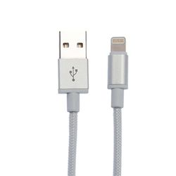 APM 600267 USB-kabel, 2 A, 1 m, nylon, 1 m, grijs