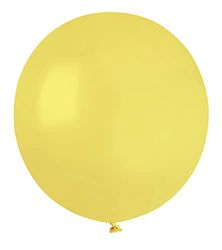 Pack 25 balloons in natural latex Premium Quality G150 (Ø 48cm / 19"), pastel yellow