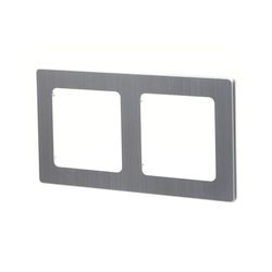 Aluminium wandbord Duits/Frans design met 2 sleutels. Zilverkleurig oppervlak dat elegantie en functionaliteit combineert voor elke moderne ruimte.