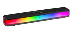Konix Soundbar gaming con cavo per PC - Potenza RMS 2 x 5 watt - Connessione Bluetooth 5.3 - Alimentazione USB Type-C - Illuminazione LED RGB - Nero
