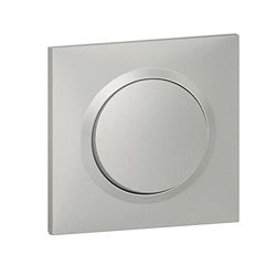 Legrand - Poussoir dooxie 6A 250V~ livré avec plaque carrée alu