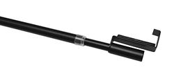 GARDINIA Bacchetta per Tendine, Estensibile, Asta per Tende fissabile Senza Trapano né Viti, Ø 7/9 mm, 90-130 cm, Metallo, Nero