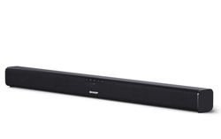 Sharp HT-SB110 Barra de Sonido, Cine en Casa, Bluetooth, HDMI, ARC/CEC, Potencia Máxima Total de Salida 90 W, Control Remoto, 80 cm, Color Negro