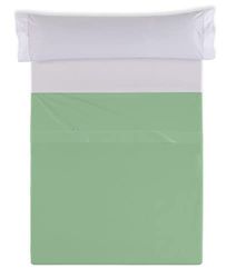 Sábana encimera color verde albahaca - Cama de 90 cm.