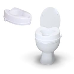 Mobiclinic, Rialzo wc per anziani, 10 cm, Titán, Marchio europeo, Alza water, Bidet, Disabili, Senza coperchio, Ausili, Plastica, Regolabile, Bianco