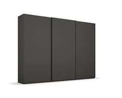 Rauch Möbel Beluga zweefdeurkast kast kast grafiet, 3-deurs, inclusief 3 kledingstangen, 3 legplanken, BxHxD 270x236x69 cm