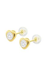 TIME ROAD Pendientes HIN00198/8 Oro Corazón Mujer