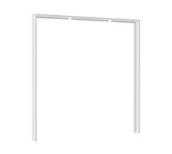 Forte Cadre Passe-Partout, Matériau Dérivé du Bois, Blanc, 230,9 x 23,8 x 215,1 cm