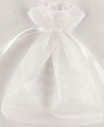 Club Green Organza tas, wit, 100 x 75 mm, 10 stuks