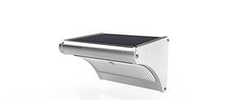 Voltman VOM069205 Applique Sensore Di Movimento 450lm-Design Ultra Sottile 12cm-IP65 Per Esterni-Batteria Solare Integrata-Angolo 120° -Grigio, 450 lm