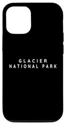 Coque pour iPhone 15 Souvenirs du parc national des glaciers / design minimaliste