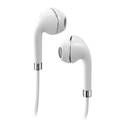 SBS JAZ Auricolari SOUL semi in-ear a filo, cavo jack universale 3,5mm, per pc, smartphone, tablet, laptop, archetti inclusi per sport, lunghezza filo 1,2m, Bianco