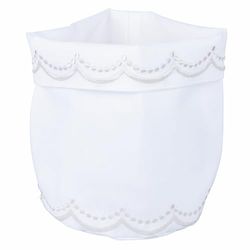 Villa d'Este Home Tivoli XMas - Panera blanca con diseño de lunares plateados