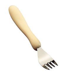 Homecraft Standard Caring Cutlery, Arthritis Aids, For Weak Grip, Easy Grip Eating Utensils for Elderly or Disabled, Fork, Ivory, 1 count