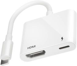 [Apple MFi-certifierad] Lightning HDMI-adapter för iPhone, iPhone HDMI-adapter Lightning HDMI-Connector Digital AV-adapter kompatibel med iPhone 14/13/SE/12/11/XR/X/8/7/iPad stöder alla iOS