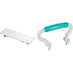 Homecraft Savanah Slatted Bathroom Board, 68.6cm Length x 23.2cm Width & Handle for Savanah Slatted Bathboard or Shower Board, Optional Grab Rail Handle for Increase Bathroom Safety
