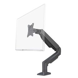 Office Hippo Single Monitor Arm, Gas Spring Suspension, Desk Clamp Mount, Adjustable Screen Position