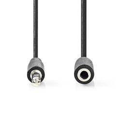 Nedis Stereo Audio Kabel - 3.5mm Mannelijk - 3.5mm Socket - Vernikkeld - 1.00m - Rond - Label