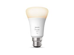 Philips Hue Lampadina LED intelligente singola bianca [tappo a baionetta B22] – 1100 lumen (equivalente a 75 W), funziona con Alexa, Google Assistant e Apple Homekit (confezione da 1), 1 pezzo