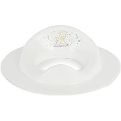BIECO 11001706 - Asiento para inodoro infantil, diseño de jirafa, aprox. 32 x 36,5 x 5 cm, de 8 meses a 4 años, color blanco